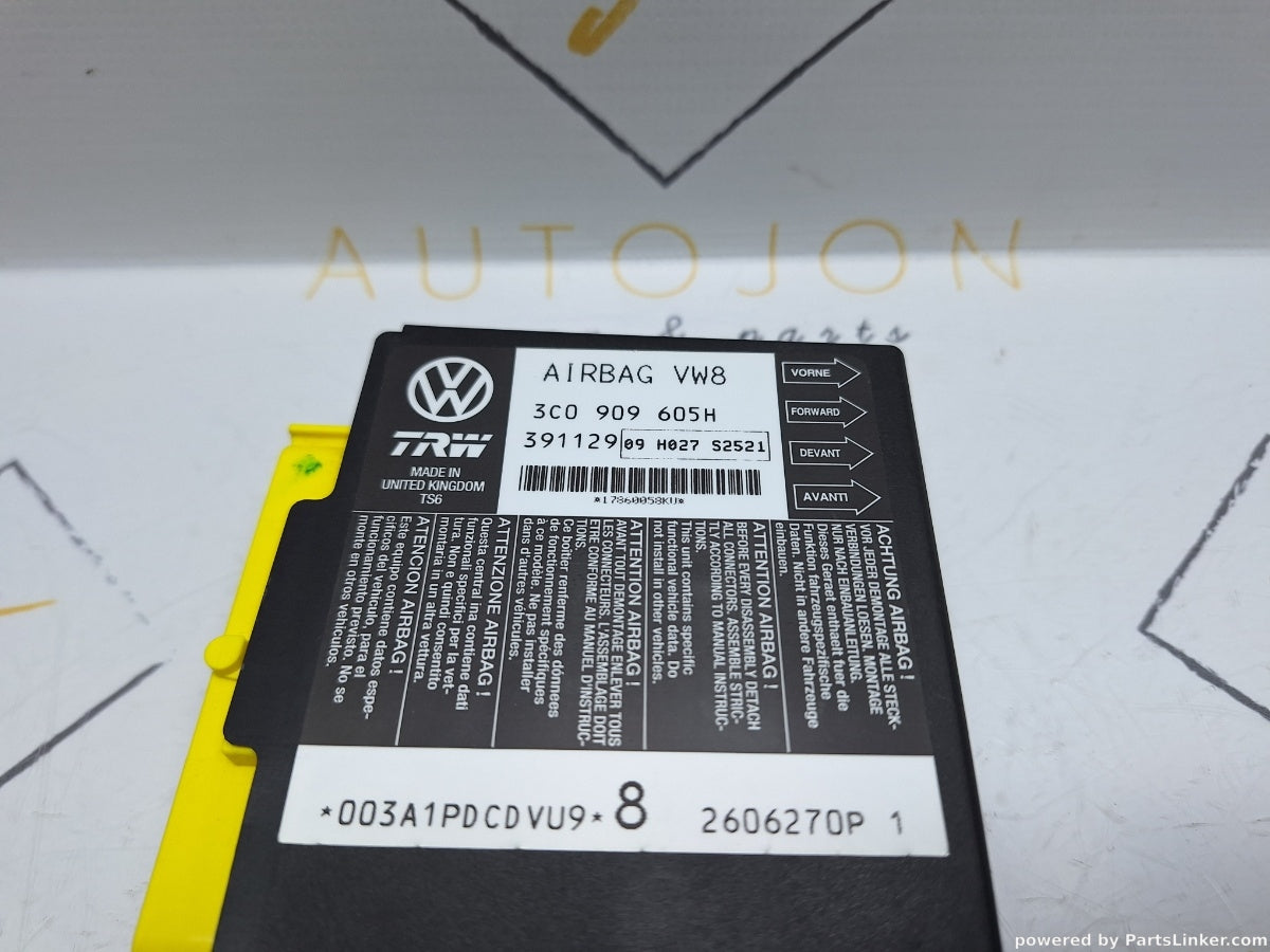 Calculator airbag SEAT LEON II (1P1) [ 2005 - 2013 ] TDI (BKC, BLS, BXE) 77KW|105HP 3C0909605H