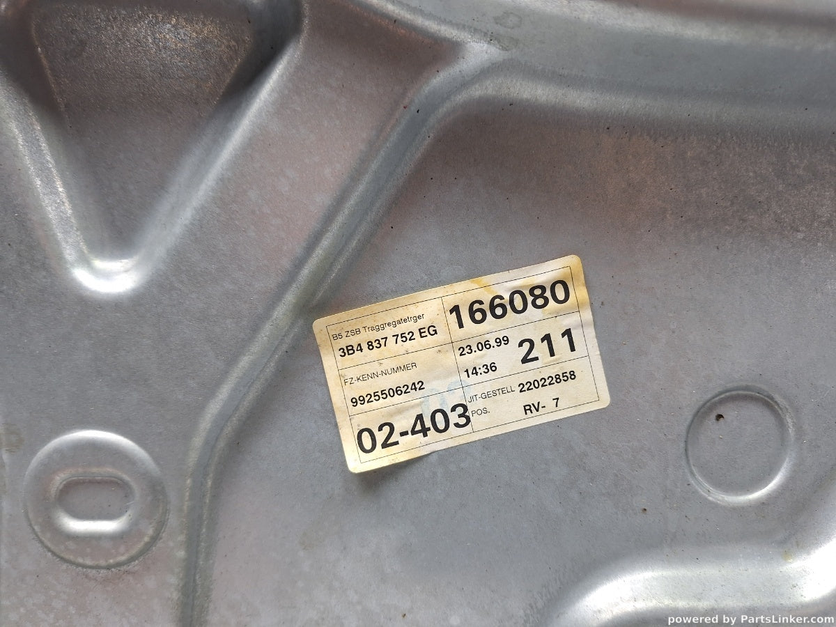 Macara geam dreapta fata VOLKSWAGEN PASSAT Estate (3B5) [ 1997 - 2001 ] TDI (AJM, ATJ) 85KW|115HP 3B4837752EG