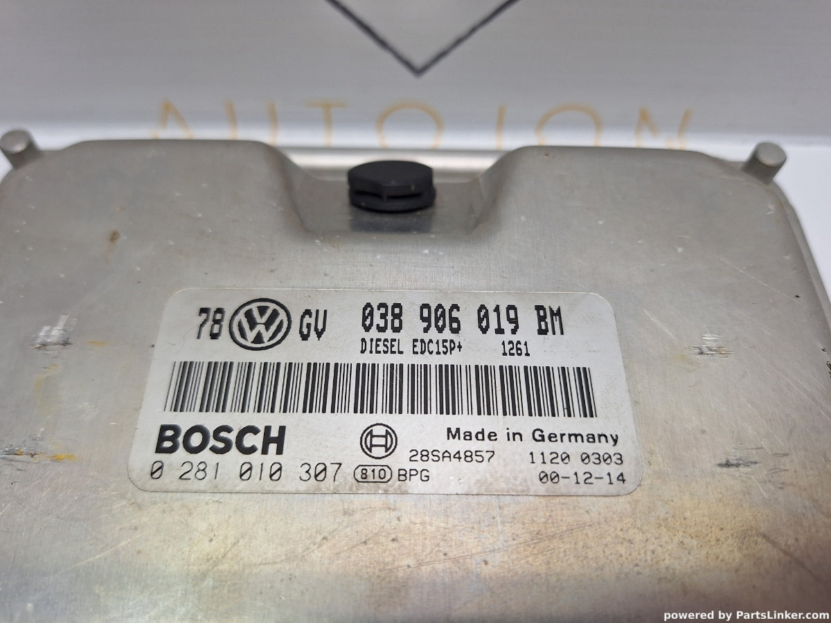 Calculator ECU motor VOLKSWAGEN PASSAT Variant (3B6) [ 2000 - 2005 ] TDI (AVB) 74KW|101HP BOSCH 0281010307 038906019BM
