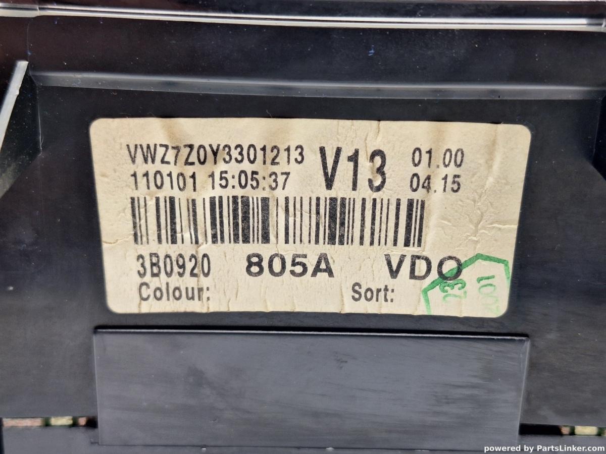 Ceasuri de bord VOLKSWAGEN PASSAT Variant (3B6) [ 2000 - 2005 ] TDI (AVB) 74KW|101HP OEM 3B0920805A