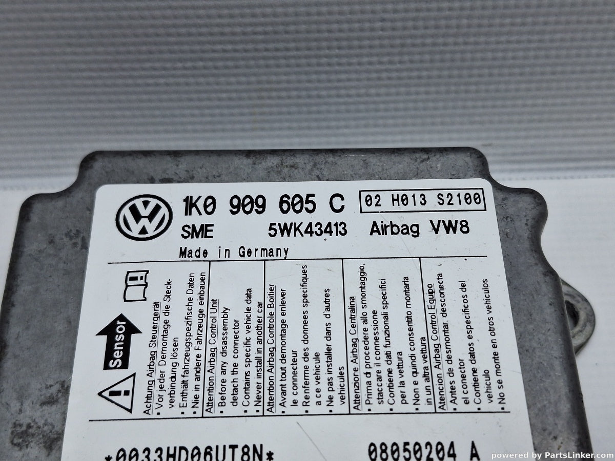 Calculator airbag VOLKSWAGEN GOLF V (1K1) [ 2003 - 2009 ] TDI 16V (BKD) 103KW|140HP 1K0909605C
