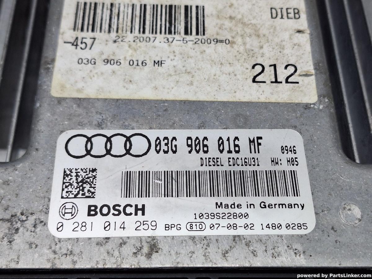 Calculator ECU motor AUDI A6 III Avant (4F5, C6) [ 2005 - 2011 ] TDI (BLB, BRE) 103KW|140HP BOSCH 0281014259 OEM 03G906016MF