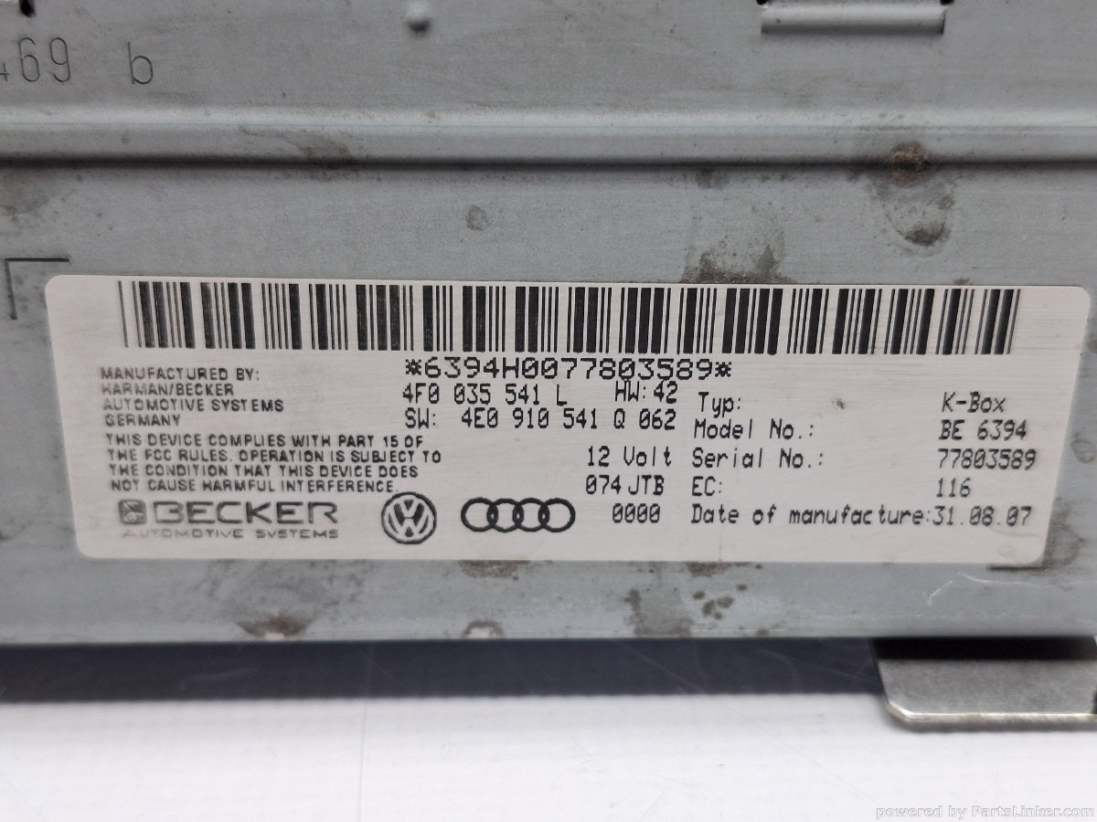 Modul control radio AUDI A6 III Avant (4F5, C6) [ 2005 - 2011 ] TDI (BLB, BRE) 103KW|140HP 4F0035541L / 4E0910541Q