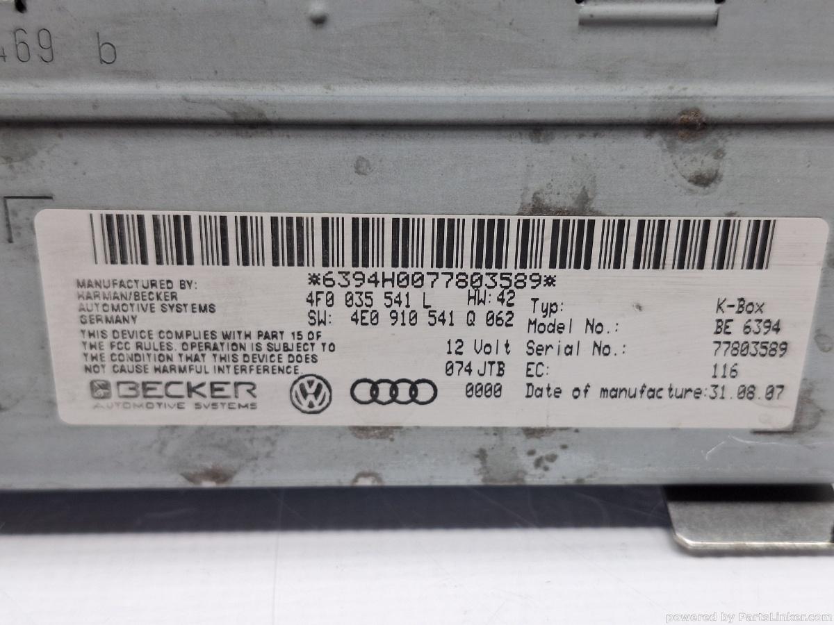 Modul control radio AUDI A6 III Avant (4F5, C6) [ 2005 - 2011 ] TDI (BLB, BRE) 103KW|140HP OEM 4F0035541L / 4E0910541Q