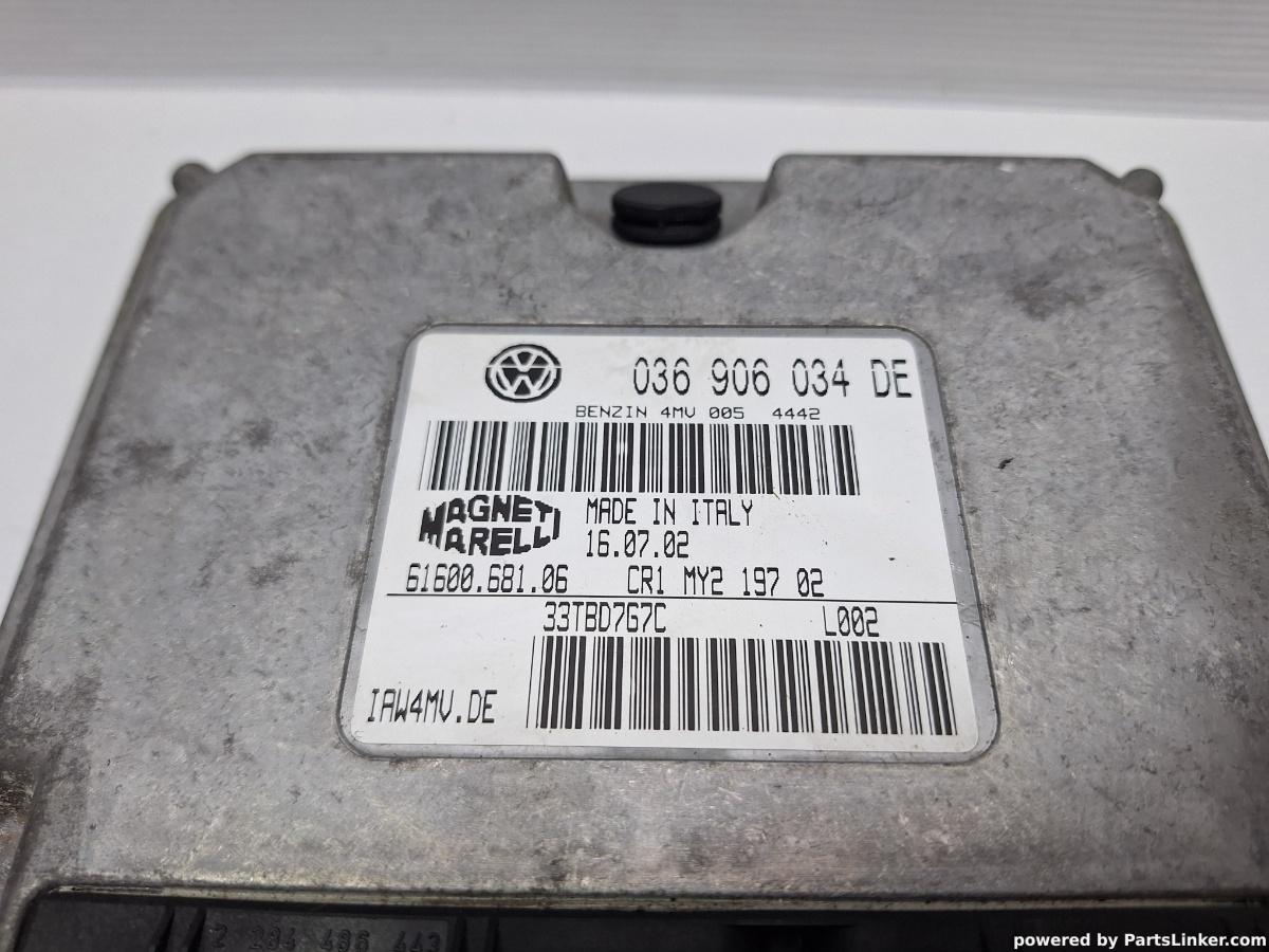 Calculator ECU motor VOLKSWAGEN POLO (9N_) [ 2001 - 2012 ] 16V (AUA, BBY, BKY) 55KW|75HP Magneti Marelli 61600.681.06 OEM 036906034DE