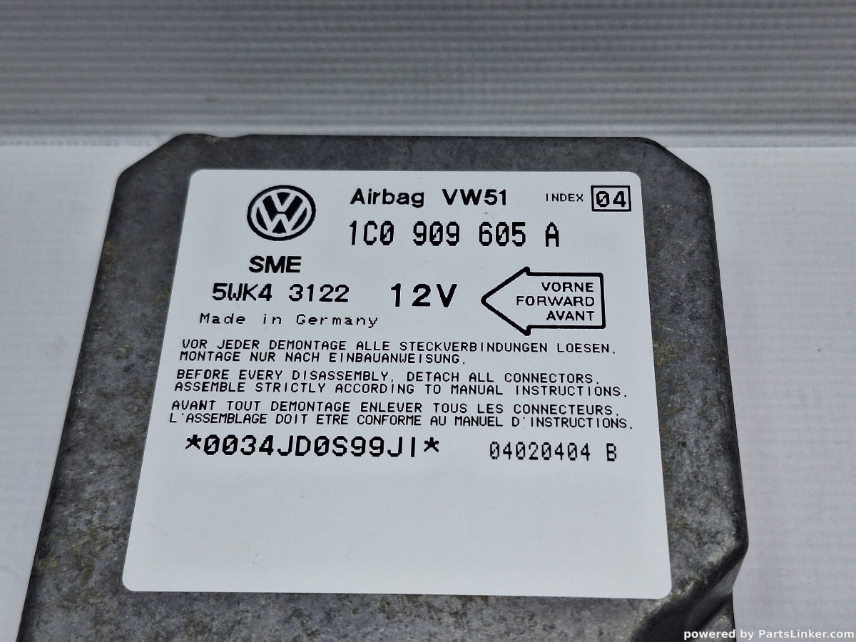 Calculator airbag VOLKSWAGEN GOLF IV (1J1) [ 1997 - 2007 ] TDI (ATD, AXR) 74KW|101HP 1C0909605A