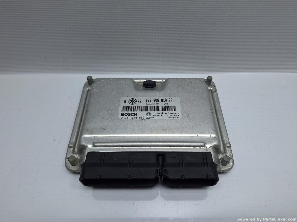 Calculator ECU motor VOLKSWAGEN GOLF IV (1J1) [ 1997 - 2007 ] TDI (ATD, AXR) 74KW|101HP BOSCH 0281010662 OEM 038906019FF