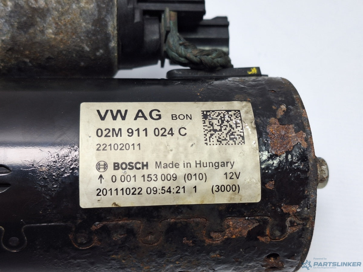 Electromotor VOLKSWAGEN PASSAT CC (357) [ 2008 - 2012 ] TDI (CBAB, CFFB) 103KW|140HP BOSCH 0001153009 02M911024C