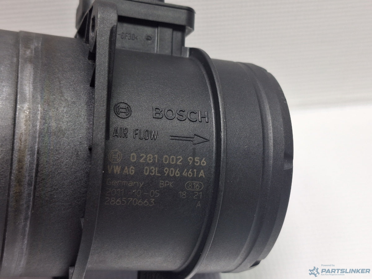 Debitmetru aer VOLKSWAGEN PASSAT CC (357) [ 2008 - 2012 ] TDI (CBAB, CFFB) 103KW|140HP BOSCH 0281002956 03L906461A