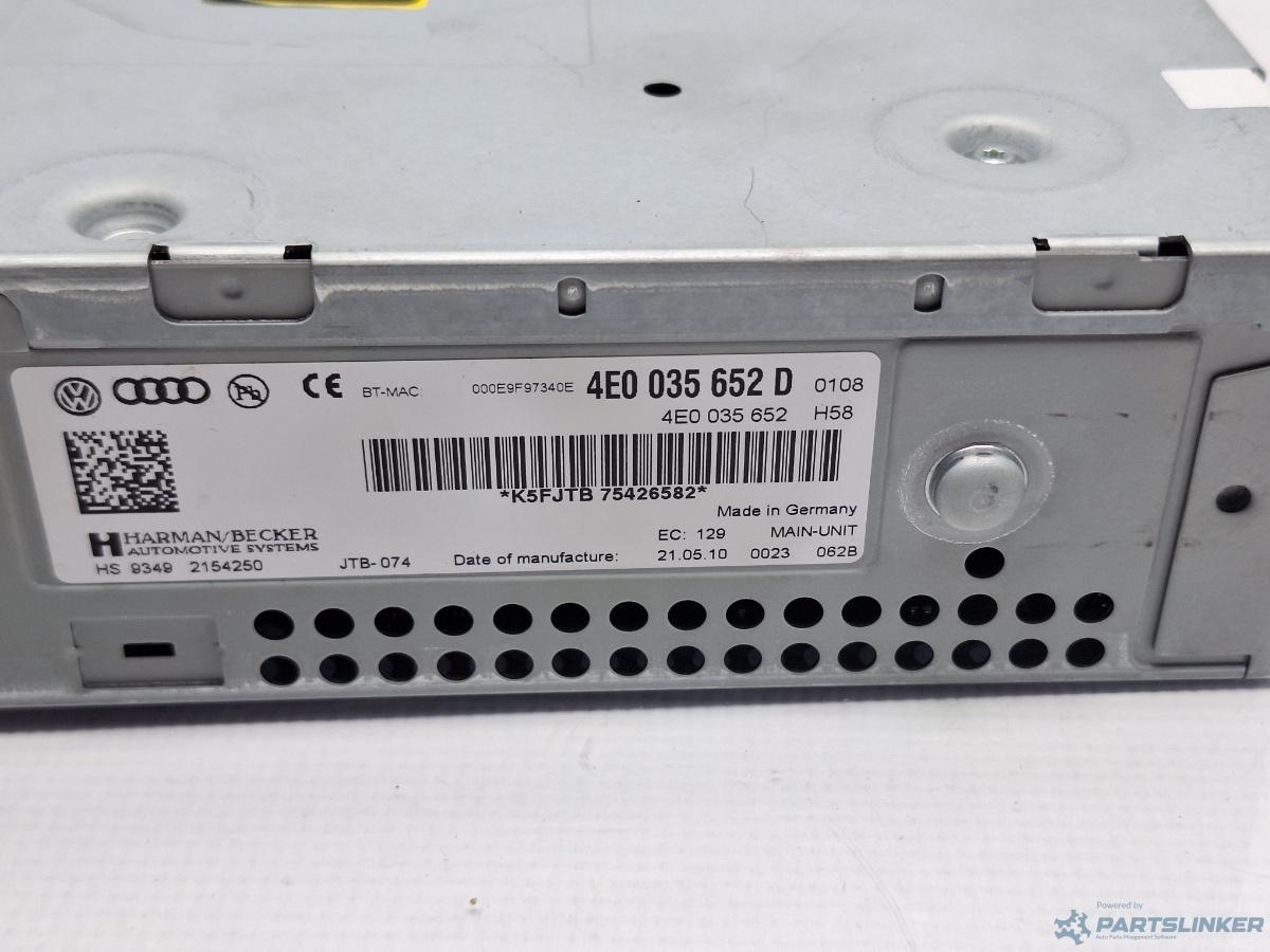 Modul/unitate de control sistem GPS AUDI A6/S6 III Saloon 4F2, C6 2004 - 2011 TDI CAHA 4E0035652D