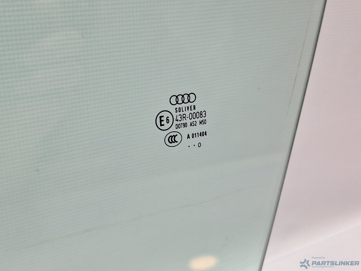 Geam usa stanga fata AUDI A6/S6 III Saloon (4F2, C6) [ 2004 - 2011 ] TDI (CAHA) 125KW|170HP 4F0845201D