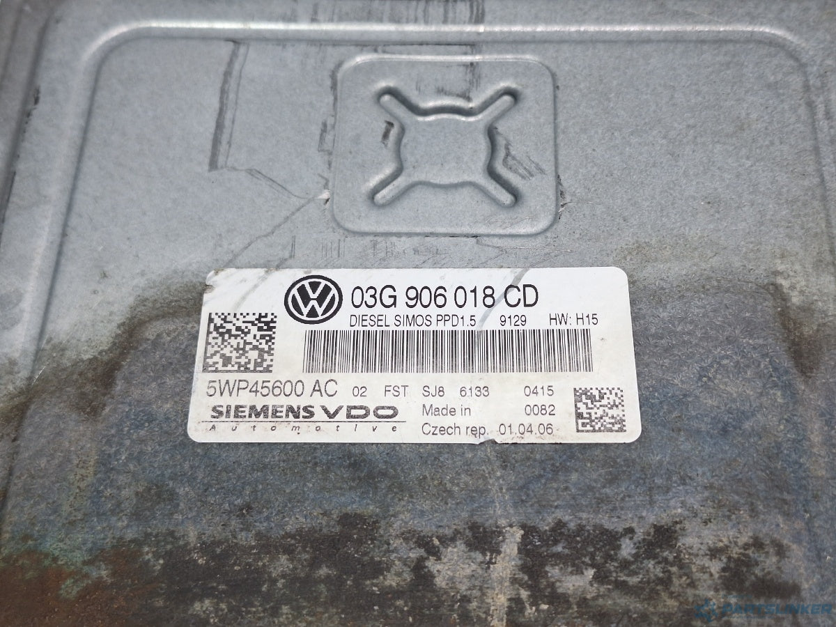 Calculator ECU motor VOLKSWAGEN PASSAT Variant (3C5) [ 2005 - 2011 ] TDI 16V (BKP, CBAB) 103KW|140HP SIEMENS 5WP45600AC 03G906018CD
