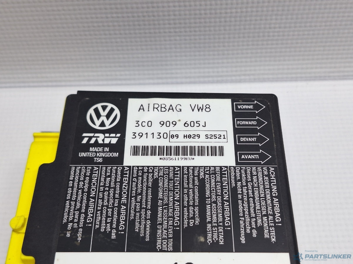 Calculator airbag VOLKSWAGEN PASSAT (3C2) [ 2005 - 2010 ] TDI (BMP) 103KW|140HP 3C0909605J
