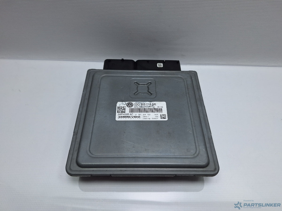 Calculator ECU motor VOLKSWAGEN TOURAN (1T1, 1T2) [ 2003 - 2010 ] TDI (BMN) 125KW|170HP SIEMENS VDO 5WP45565AC 03G906018EH