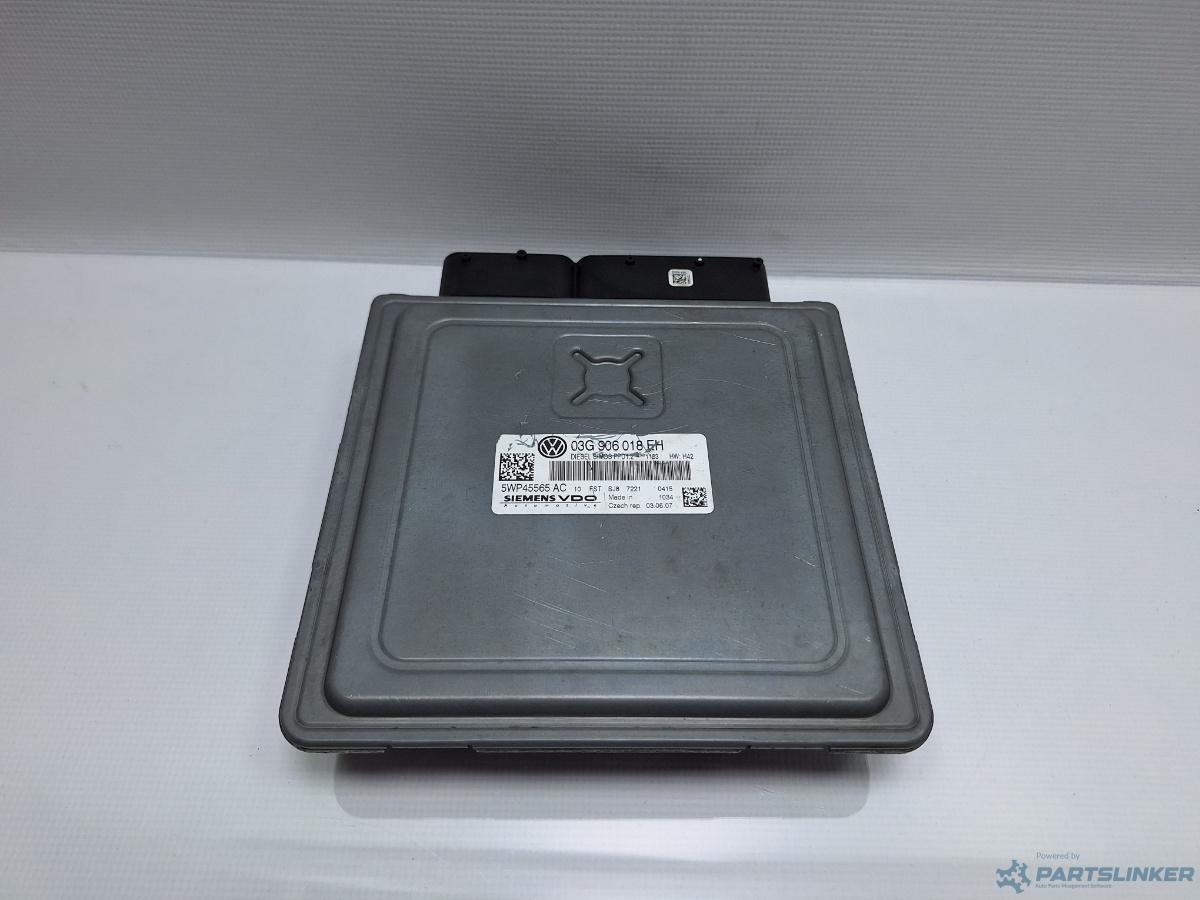 Calculator ECU motor VOLKSWAGEN TOURAN (1T1, 1T2) [ 2003 - 2010 ] TDI (BMN) 125KW|170HP SIEMENS VDO 5WP45565AC OEM 03G906018EH