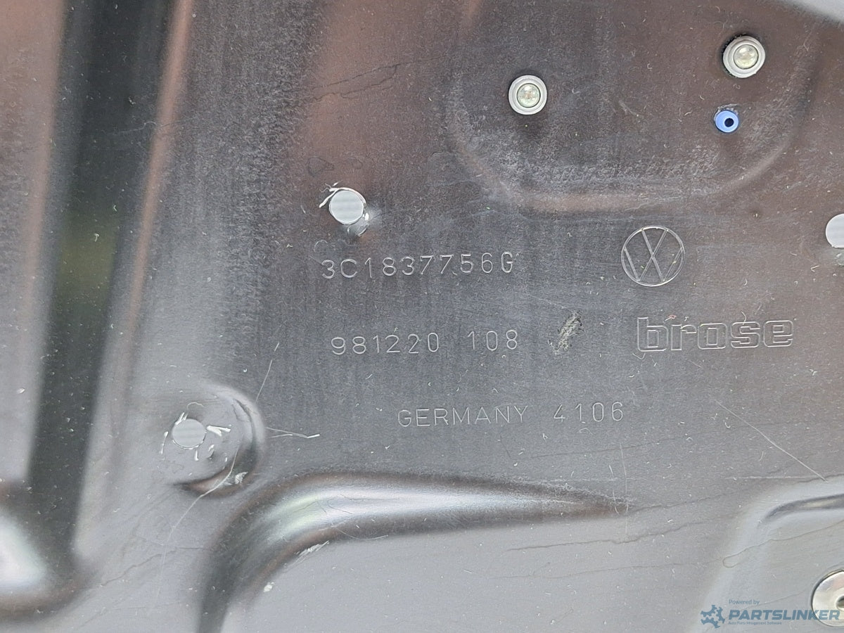 Macara geam dreapta fata VOLKSWAGEN PASSAT (3C2) [ 2005 - 2010 ] TDI (BMP) 103KW|140HP 3C1837756G