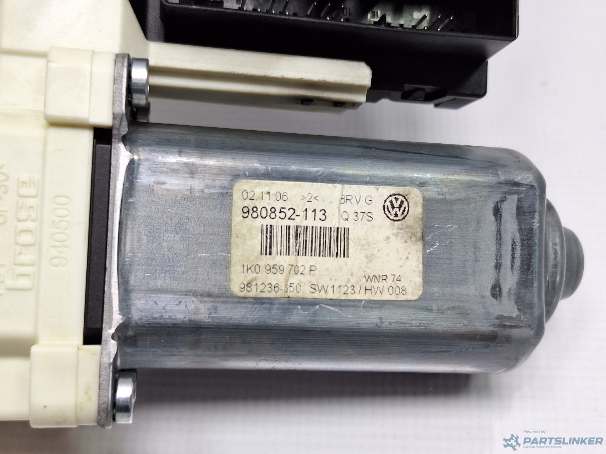 Motoras macara geam dreapta fata VOLKSWAGEN PASSAT (3C2) [ 2005 - 2010 ] TDI (BMP) 103KW|140HP 1K0959702P , 1K0959792L