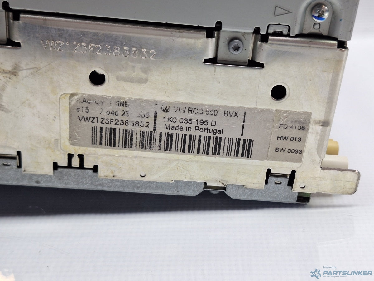 CD player auto VOLKSWAGEN PASSAT (3C2) [ 2005 - 2010 ] TDI (BMP) 103KW|140HP 1K0035195D