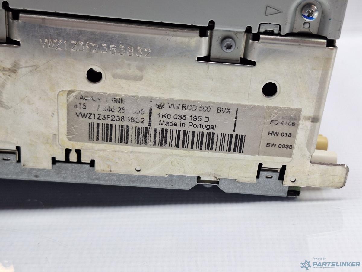 CD player auto VOLKSWAGEN PASSAT (3C2) [ 2005 - 2010 ] TDI (BMP) 103KW|140HP OEM 1K0035195D