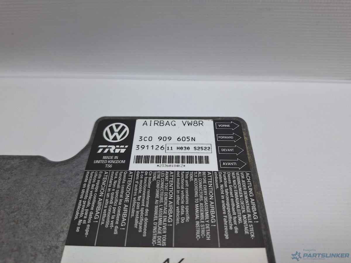 Calculator airbag VOLKSWAGEN PASSAT (3C2) [ 2005 - 2010 ] TDI (BMP) 103KW|140HP 3C0909605N