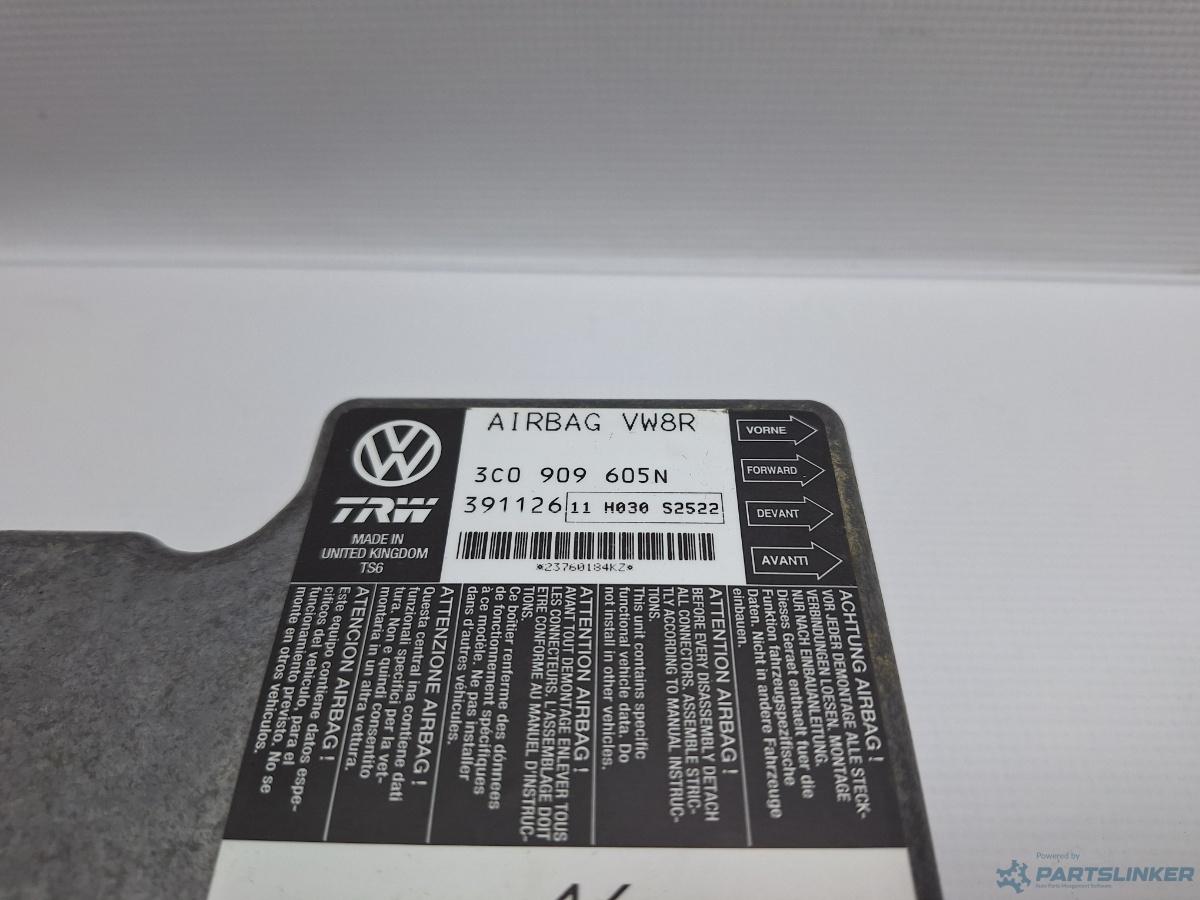 Calculator airbag VOLKSWAGEN PASSAT (3C2) [ 2005 - 2010 ] TDI (BMP) 103KW|140HP OEM 3C0909605N