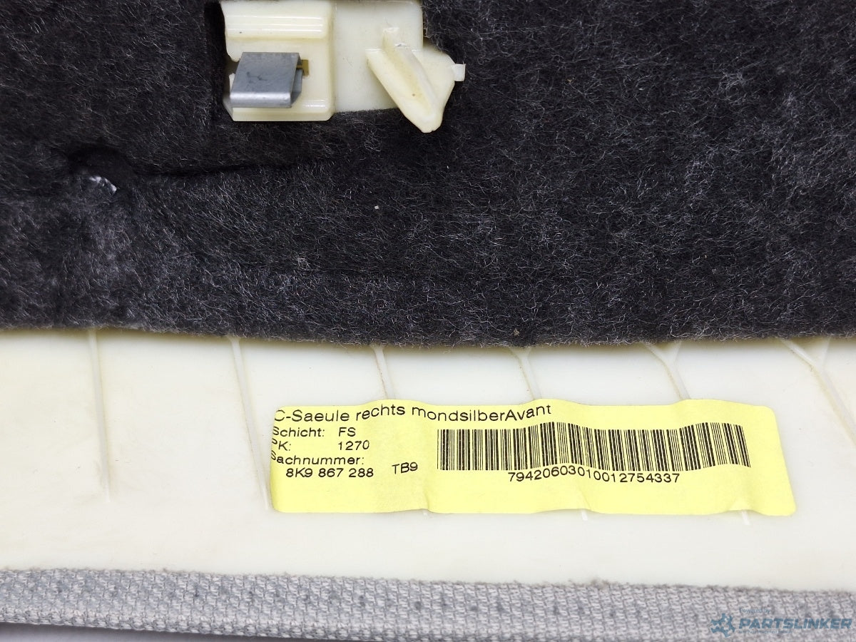 Ornament stalp portbagaj dreapta AUDI A4 IV Avant (8K5, B8) [ 2007 - 2015 ] TDI (CJCD, CMFB, CSUA) 110KW|150HP 8K9867288