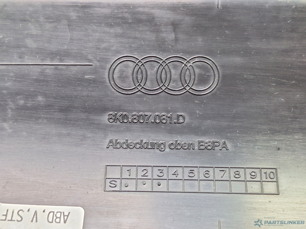 Ornament tragher AUDI A4 IV Avant (8K5, B8) [ 2007 - 2015 ] TDI (CJCD, CMFB, CSUA) 110KW|150HP 8K0807081D
