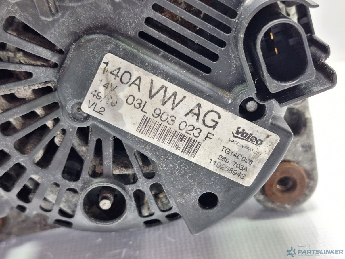 Alternator 140A SKODA OCTAVIA (1Z3) [ 2004 - 2013 ] TDI RS (BMN, CEGA) 125KW|170HP Valeo TG14C026 03L903023F