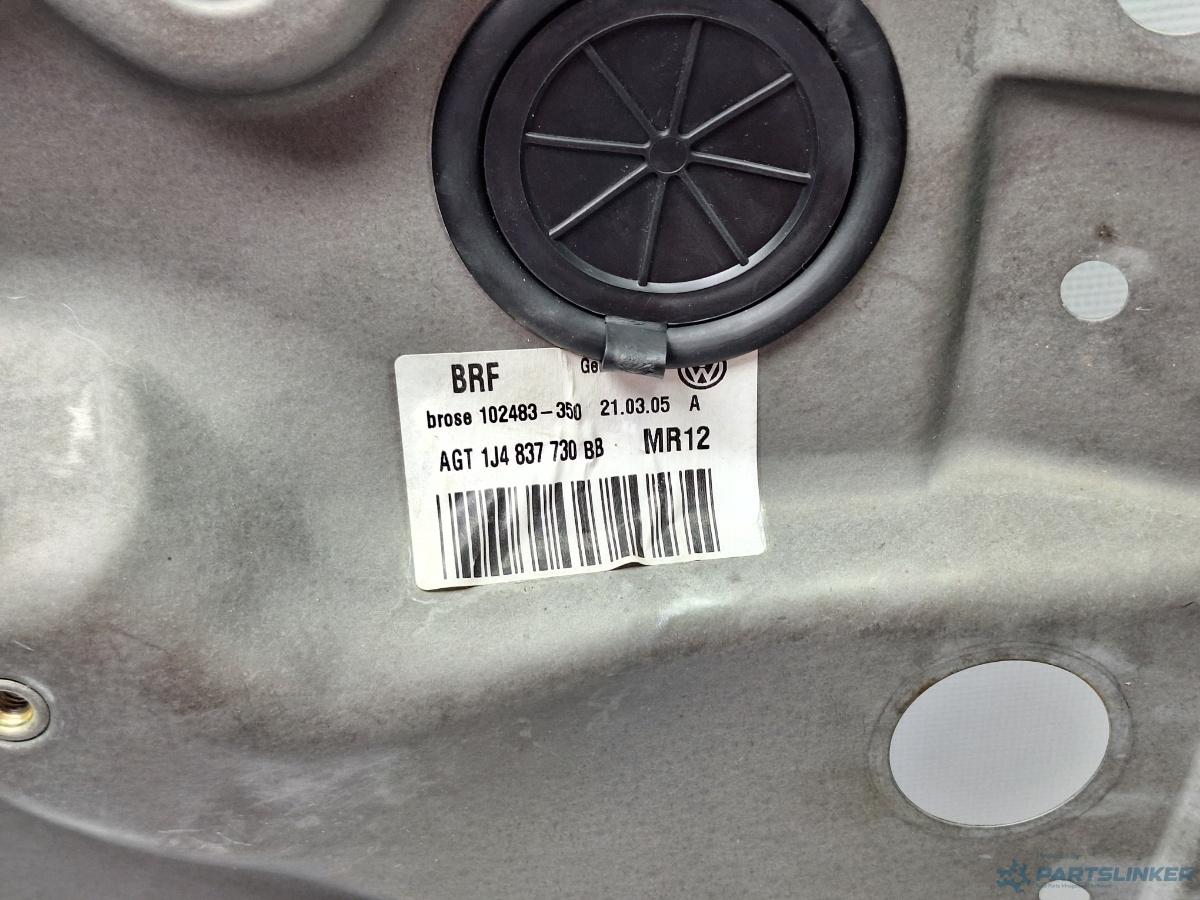 Macara geam dreapta fata VOLKSWAGEN BORA (1J2) [ 1998 - 2013 ] TDI (AGR, ALH) 66KW|90HP OEM 1J4837730BB
