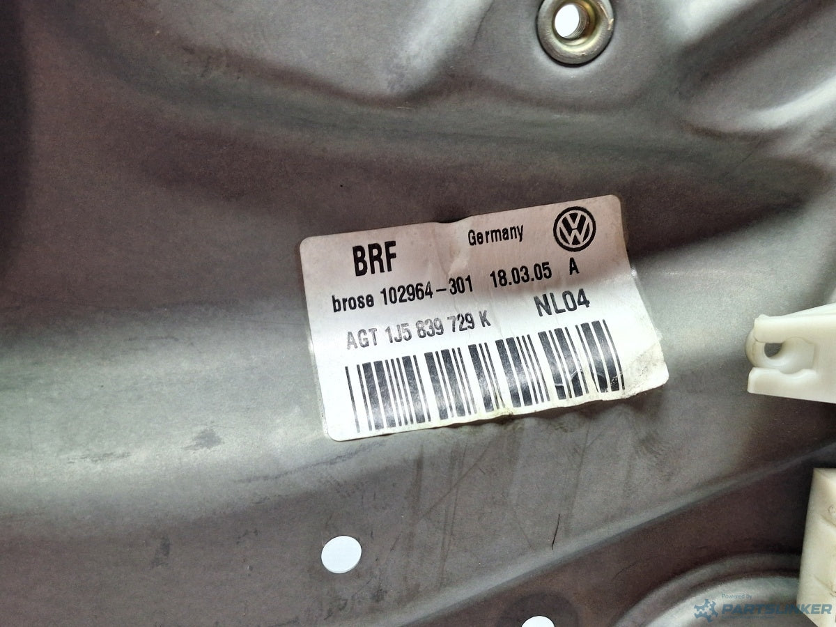 Macara geam stanga spate VOLKSWAGEN BORA (1J2) [ 1998 - 2013 ] TDI (AGR, ALH) 66KW|90HP 1J5839729K