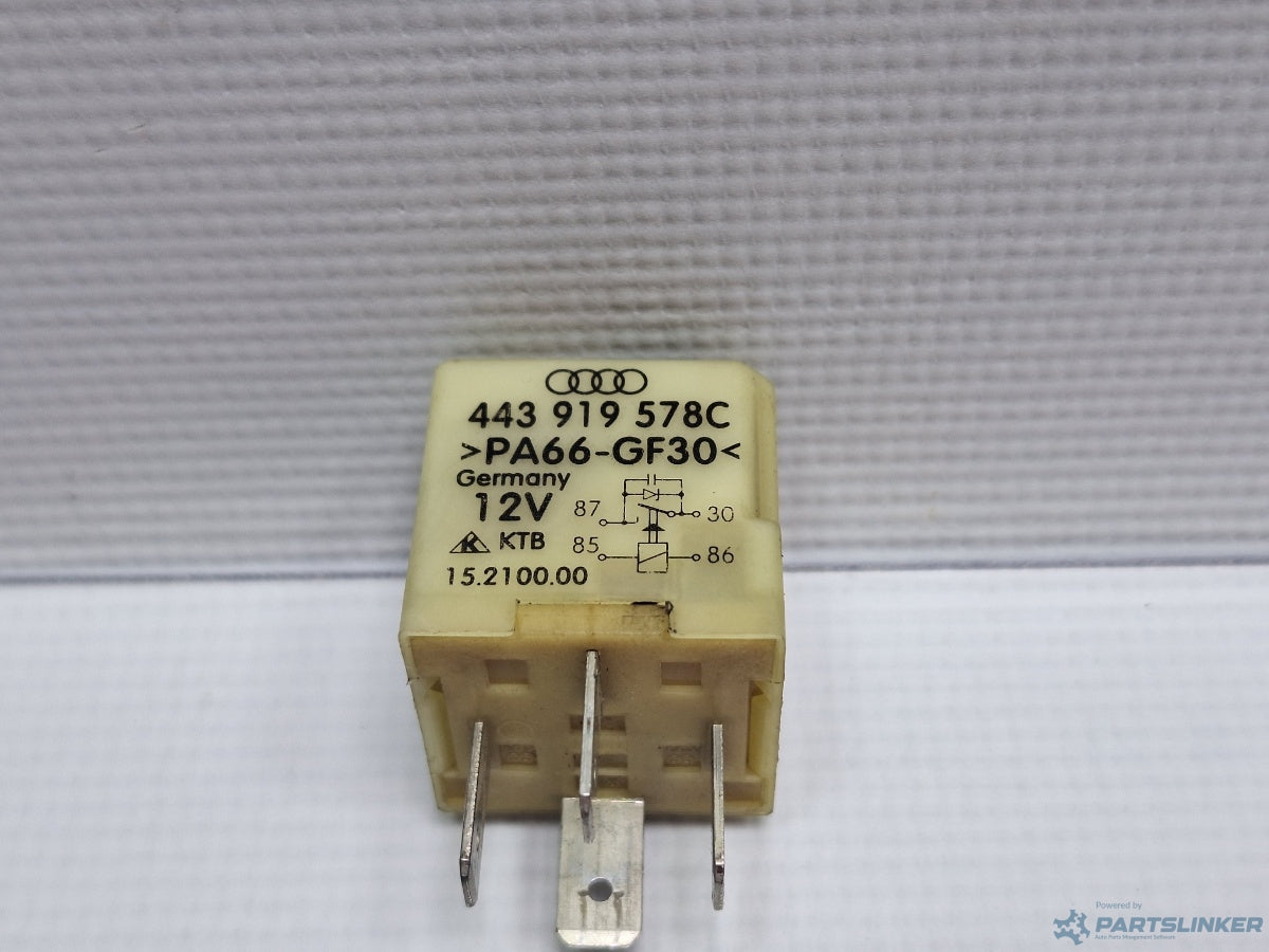 Releu 267 VOLKSWAGEN BORA (1J2) [ 1998 - 2013 ] TDI (AGR, ALH) 66KW|90HP 443919578C