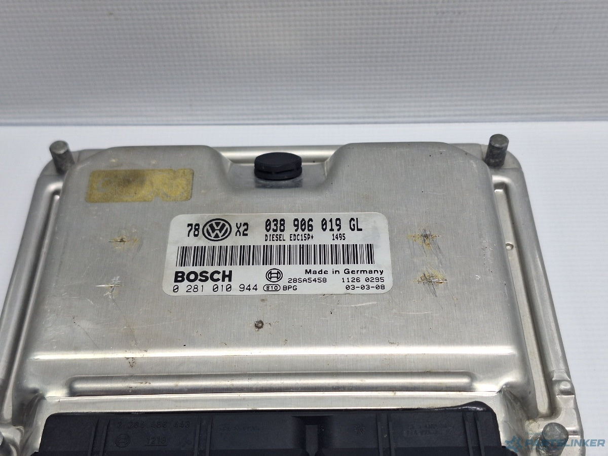 Calculator ECU motor VOLKSWAGEN BORA (1J2) [ 1998 - 2013 ] TDI (AGR, ALH) 66KW|90HP BOSCH 0281010944 038906019GL , EDC15P+ 1495