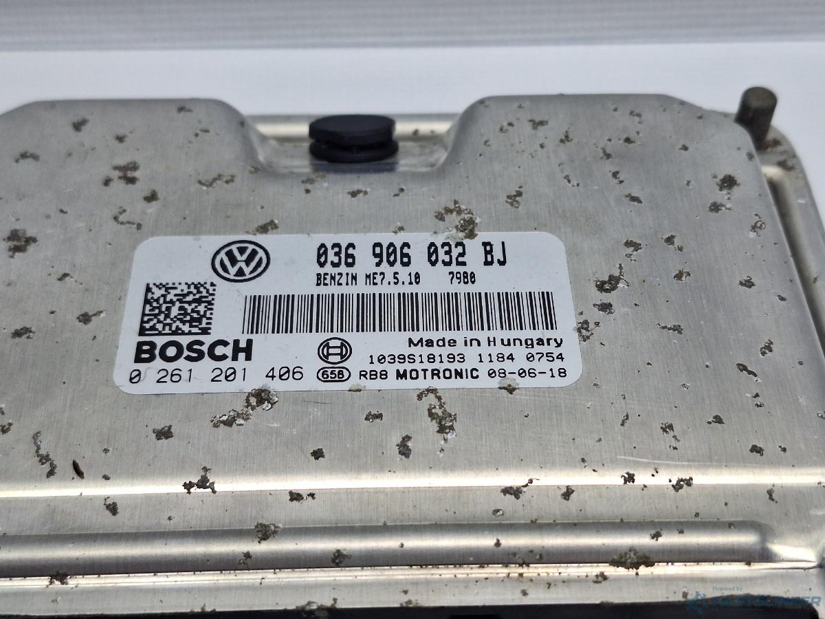 Calculator ECU SKODA OCTAVIA (1U2) [ 1996 - 2010 ] 16V (AXP, BCA) 55KW|75HP BOSCH 0261201406 OEM 036906032BJ