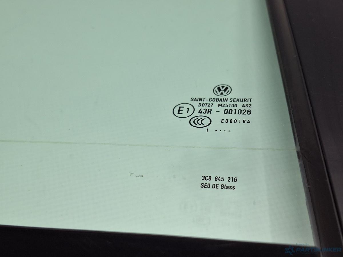 Geam fix lateral usa dreapta spate VOLKSWAGEN PASSAT CC (357) [ 2008 - 2012 ] TDI (CBAB, CFFB) 103KW|140HP OEM 3C8845216