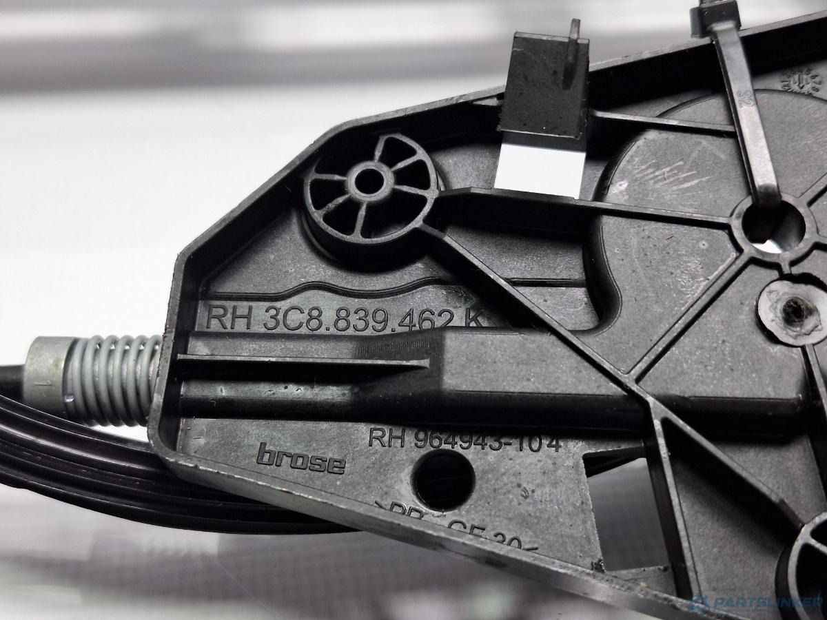 Macara geam dreapta spate VOLKSWAGEN PASSAT CC (357) [ 2008 - 2012 ] TDI (CBAB, CFFB) 103KW|140HP OEM 3C8839462K