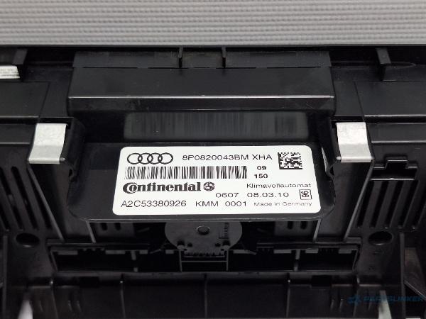 Panou comanda AC AUDI A3 II Sportback (8PA) [ 2004 - 2015 ] TDI 16V (BKD, CBAB, CFFB, CLJA) 103KW|140HP OEM 8P0820043BM