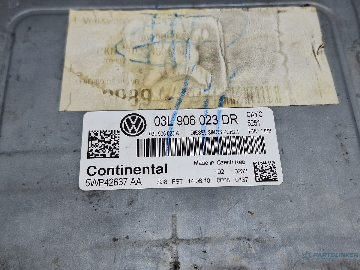 Calculator ECU VOLKSWAGEN GOLF VI Variant (AJ5) [ 2009 - 2013 ] TDI (CAYC) 77KW|105HP 03L906023DR