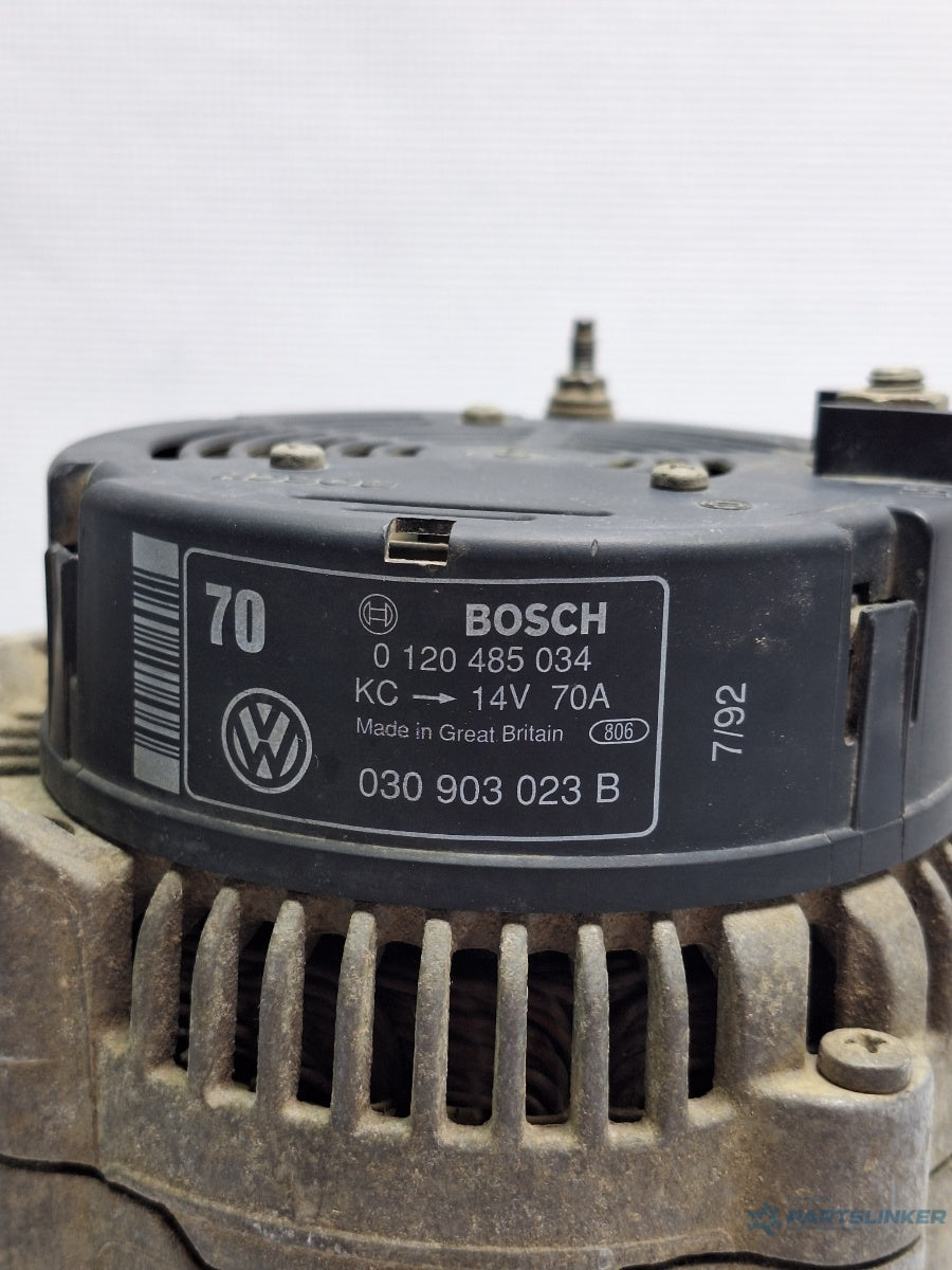 Alternator 70A VOLKSWAGEN VENTO (1H2) [ 1991 - 1998 ] 1.8 (AAM) 55KW|75HP BOSCH 0120485034 030903023B