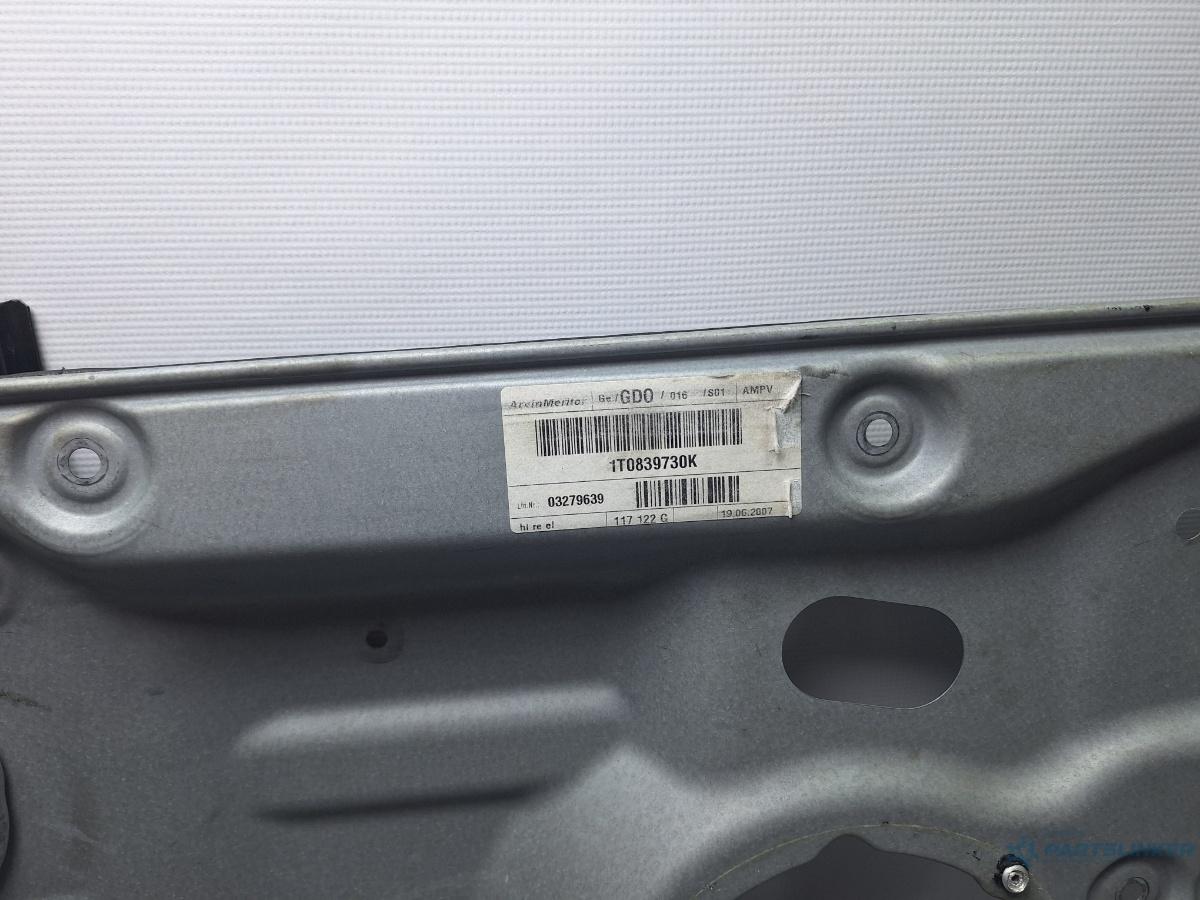 Macara geam electric dreapta spate VOLKSWAGEN TOURAN (1T1, 1T2) [ 2003 - 2010 ] TDI (BMN) 125KW|170HP OEM 1T0971693BC , 1T0839730K