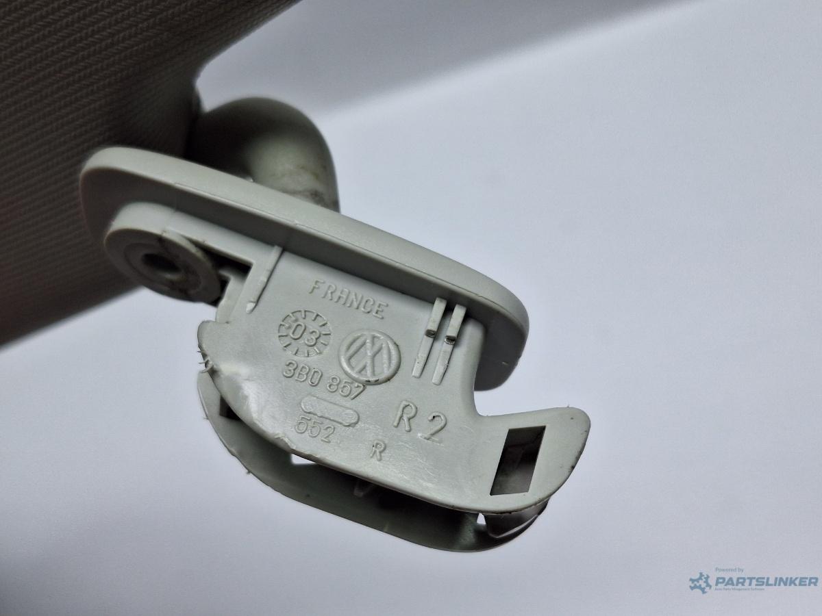 Parasolar dreapta VOLKSWAGEN PASSAT (3B3) [ 2000 - 2005 ] TDI (AVB) 74KW|101HP OEM 3B0857552