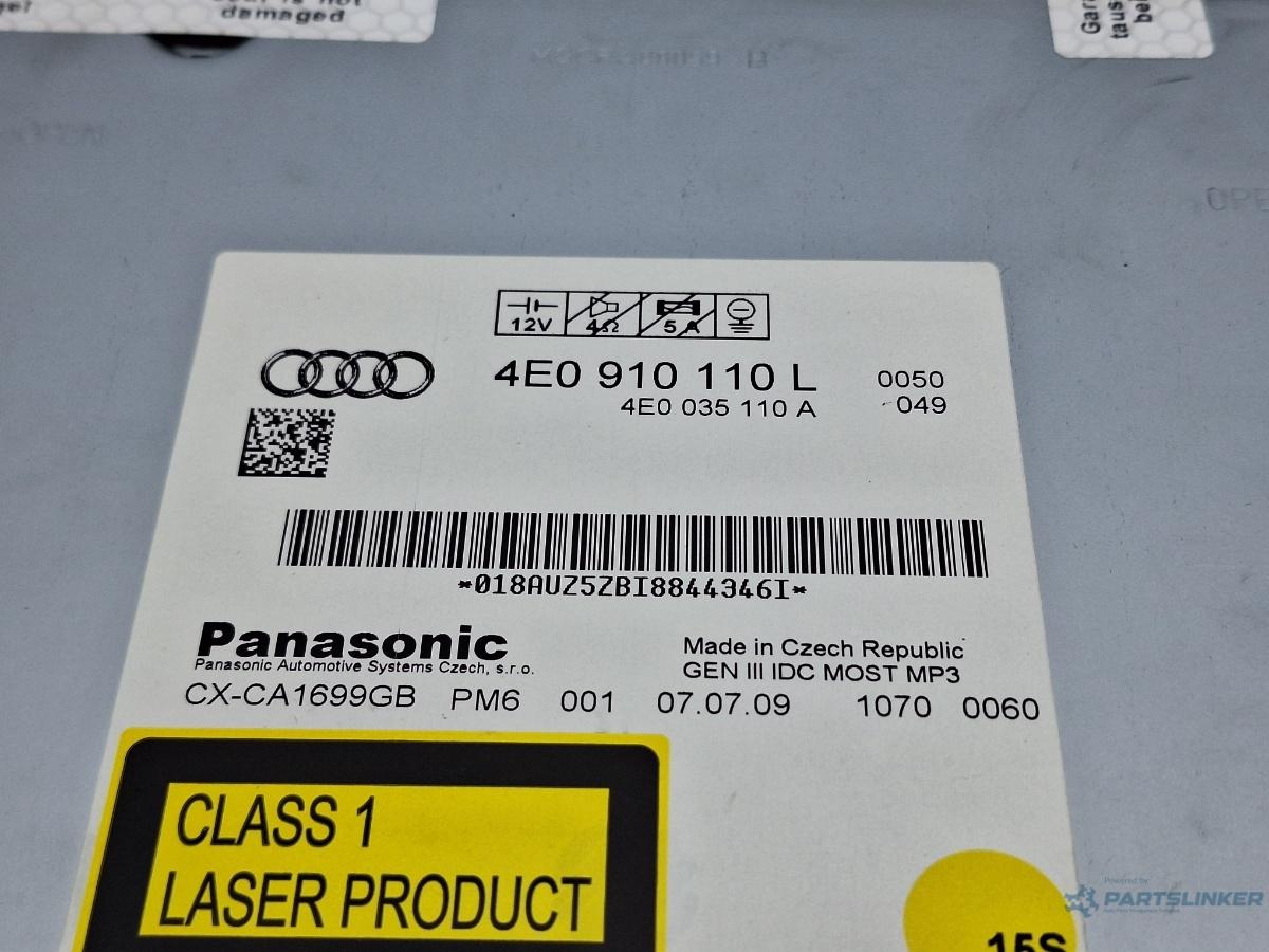 Magazie CD uri AUDI A6 III Allroad (4FH, C6) [ 2006 - 2011 ] TDI quattro (CANC) 140KW|190HP Panasonic CX-CA1699GB OEM 4E0910110L , 4E0035110A