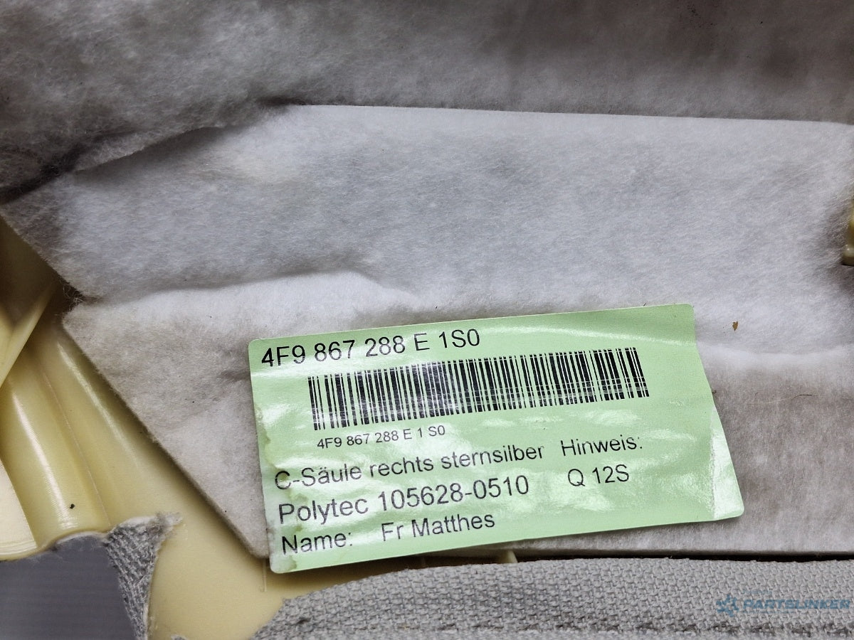 Ornament stalp portbagaj dreapta AUDI A6 III Allroad (4FH, C6) [ 2006 - 2011 ] TDI quattro (CANC) 140KW|190HP 4F9867288E