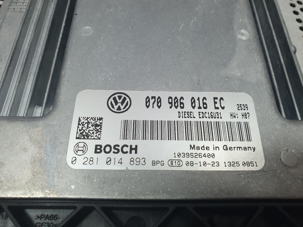 Calculator ECU motor VOLKSWAGEN TRANSPORTER V T5 2006 - 2009 2.5 TDI BNZ BOSCH 0281014893 070906016EC