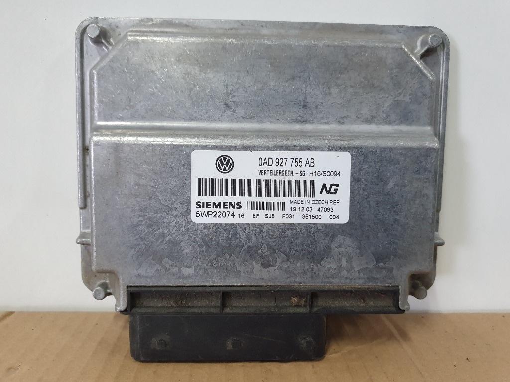 Calculator cutie viteza automata VOLKSWAGEN TOUAREG 7LA, 7L6, 7L7 2002 - 2013 SIEMENS 5WP22074  0AD927755AB