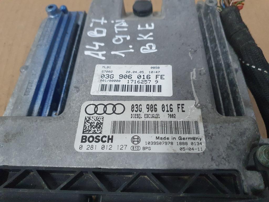 Calculator ECU motor AUDI A4 II 8E2, B6 2000 - 2005 1.9 TDI BKE BOSCH 0281012127  03G906016FE