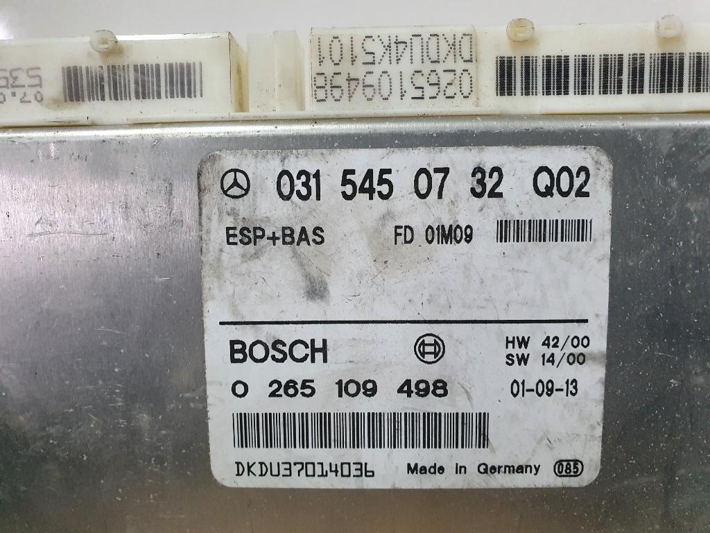 Calculator ABS ESP  MERCEDES-BENZ E-CLASS VF210 1996 - 2003 2.2 E 220 CDi OM 611.961 BOSCH 0265109498  0315450732