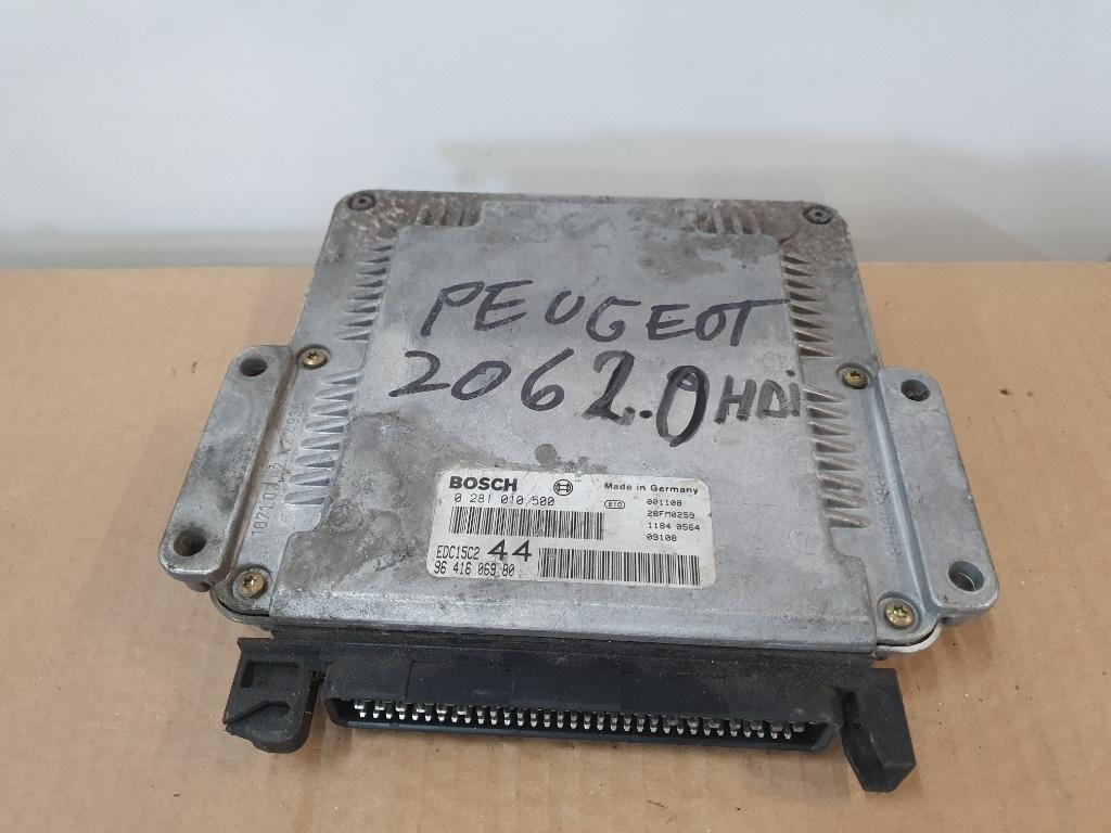 Calculator ECU motor PEUGEOT 206 Hatchback 2A/C 1998 - > 2.0 HDI 90 RHY (DW10TD) BOSCH 0281010500  9641606980