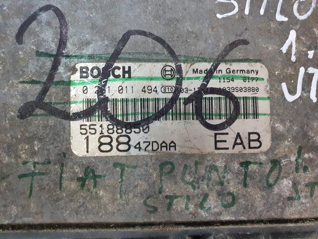 Calculator ECU motor FIAT PUNTO 188_ 1999 - 2012 1.9 JTD 188 B2.000 BOSCH 0281011494  55188850  18847DAA