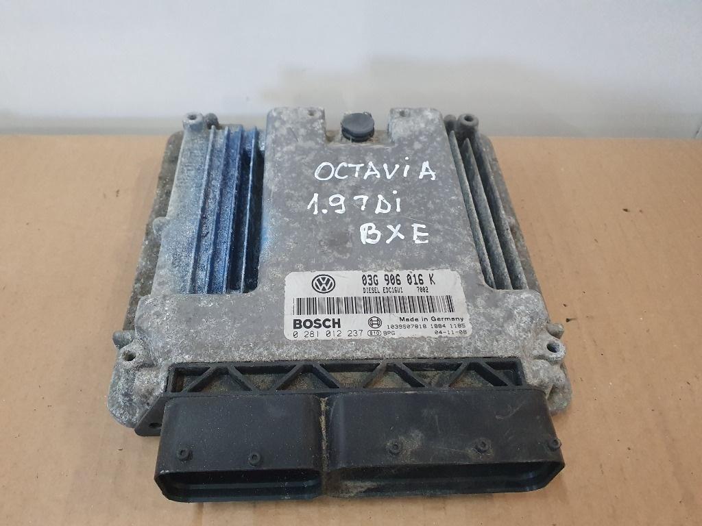 Calculator ECU motor SKODA OCTAVIA 1Z3 2004 - 2013 1.9 TDI BJB, BKC, BLS, BXE BOSCH 0281012237 03G906016K