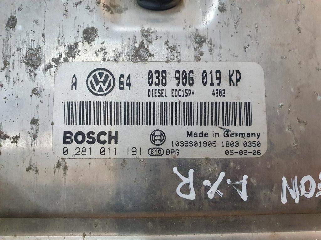 Calculator ECU motor  SEAT LEON 1M1 1999 - 2006 1.9 TDI AXR BOSCH 0281011191 038906019KP